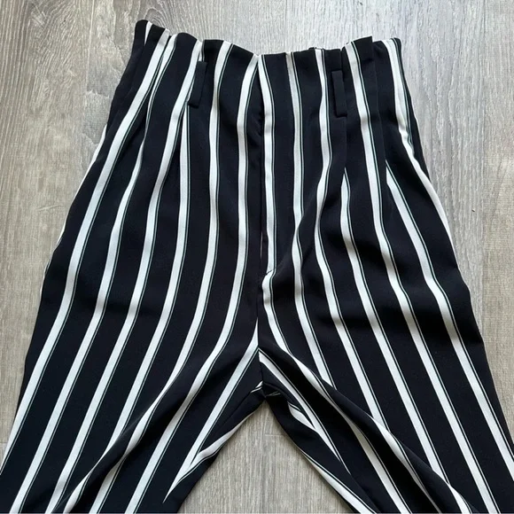 H&M striped High Rise business pants Size 2 - Picture 3 of 5